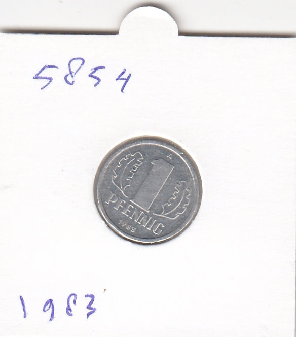 S19-MAS-05854 Duitsland - DDR 1 pfennig 1983  KM# 8.2 UNC