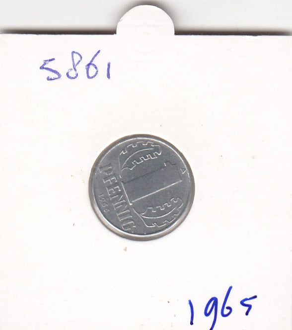 S19-MAS-05861 Duitsland - DDR 1 pfennig 1965  KM# 8.1 VF
