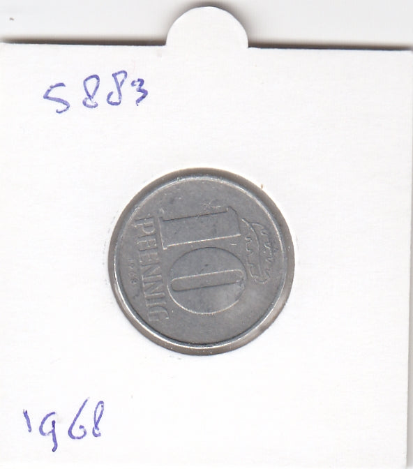 S19-MAS-05883 Duitsland - DDR 10 pfennig 1968  KM# 10 VF