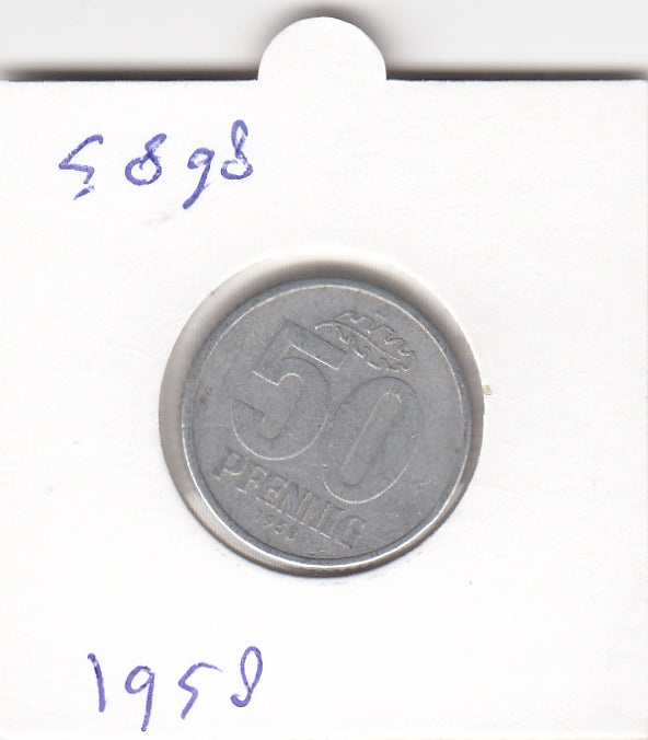 S19-MAS-05898 Duitsland - DDR 50 pfennig 1958  KM# 12.1 VF