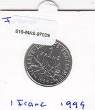 S19-MAS-07029 Frankrijk 1 franc 1999 KM# 925 XF