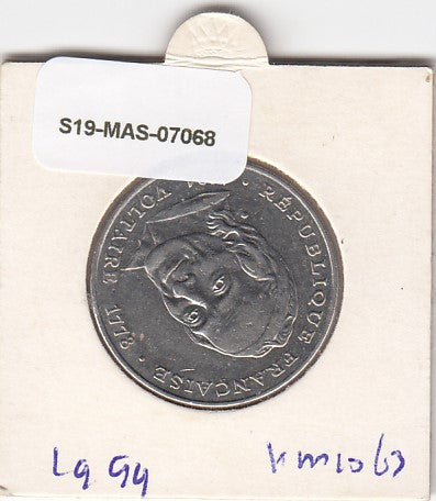 S19-MAS-07068 Frankrijk 5 francs 1994  KM# 1063 XF 300e verjaardag - Geboorte van Voltaire