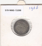 S19-MAS-13208 Nederland 25 cents 1926  KM# 164 VF zilver