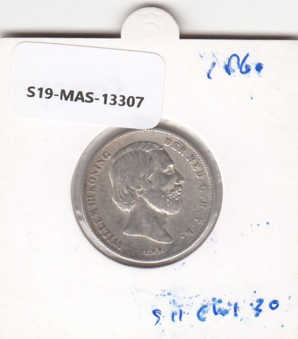 S19-MAS-13307 Nederland 1/2 gulden 1860  KM# 92 VF zilver