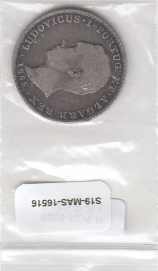 S19-MAS-16516 Portugal 500 reis 1865  KM# 509 VF