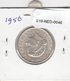 S19-NED-0046-M03 Netherlands 1 Gulden XF 1956 KM184   zilver