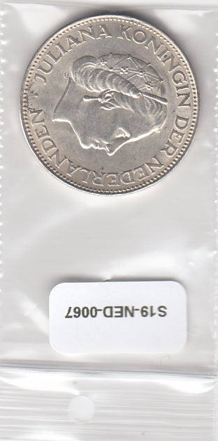 S19-NED-0067 Netherlands 2 1/2 Gukden XF 1961 KM184   zilver