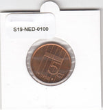 S19-NED-0100 Netherlands 5 Cent UNC 1988 KM202