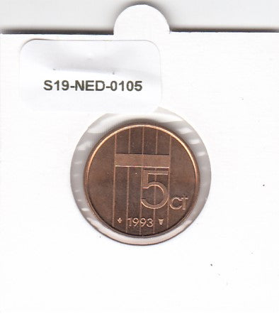 S19-NED-0105 Netherlands 5 Cent UNC 1993 KM202