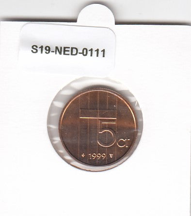 S19-NED-0111 Netherlands 5 Cent UNC 1999 KM202