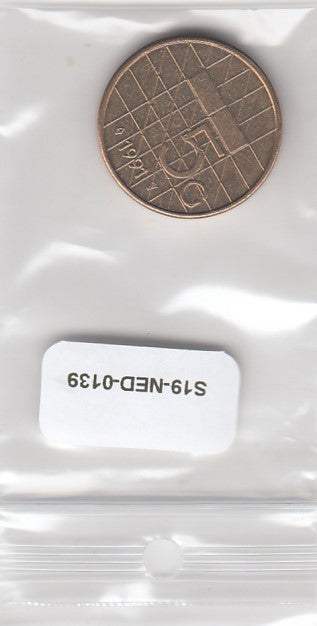 S19-NED-0139 Netherlands 5 Gulden VF+ 1991 KM210