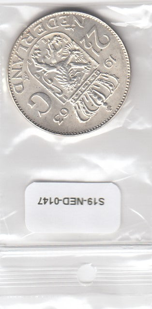 S19-NED-0147 Netherlands 2 1/2 gulden AU 1963 KM185