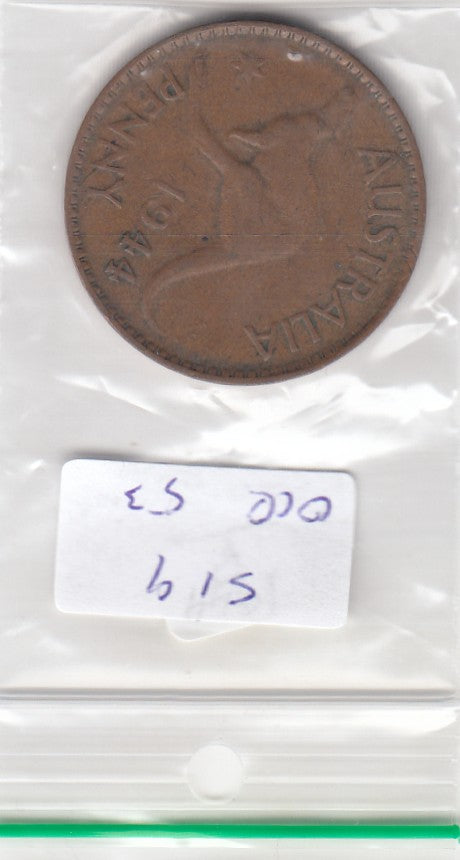 S19-OCE-0053 Australia 1 Penny 1944 P KM36 VF+