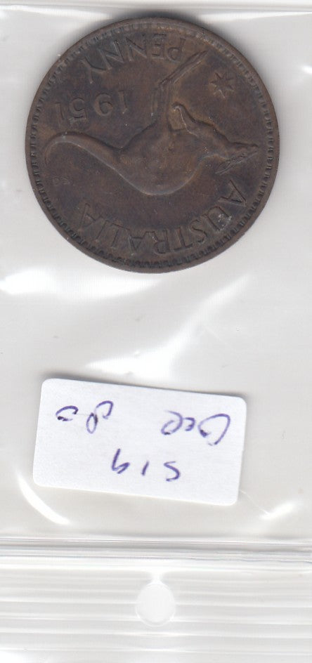 S19-OCE-0080 Australia 1 Penny 1951 PL-London KM43 VF