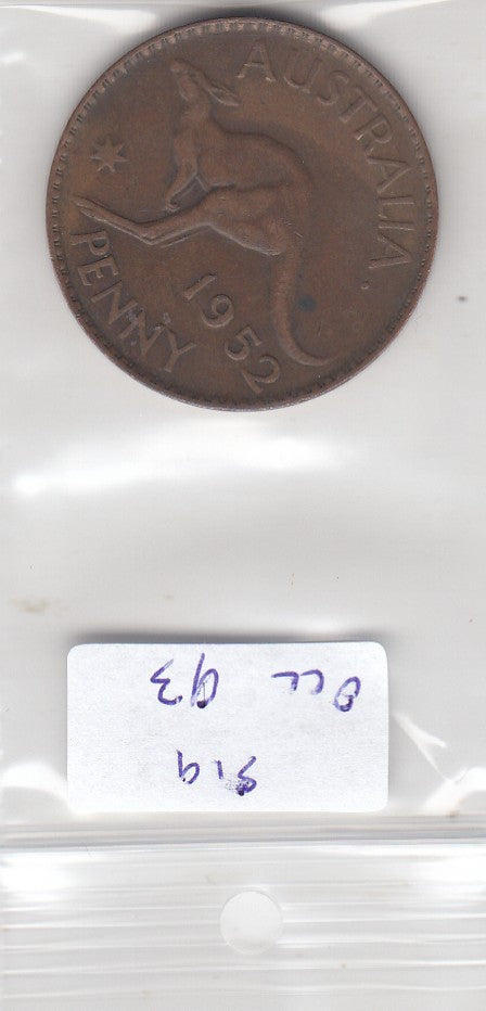 S19-OCE-0093 Australia 1 Penny 1952 P KM43 VF