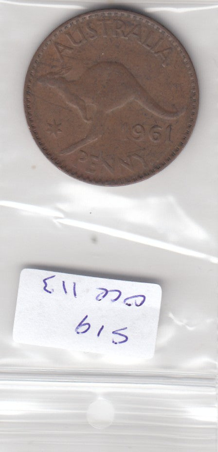 S19-OCE-0113 Australië 1 Penny 1961 P   ZF