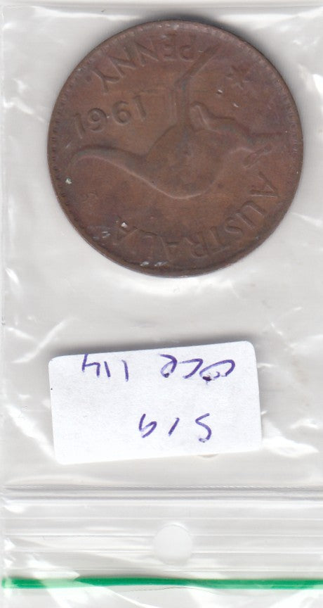 S19-OCE-0114 Australië 1 Penny 1961 P   ZF