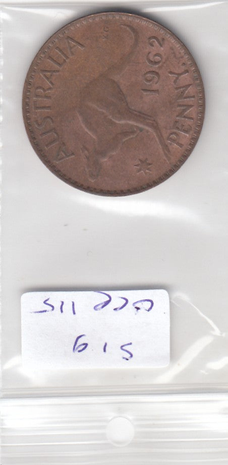 S19-OCE-0115 Australia 1 Penny 1962 P   VF