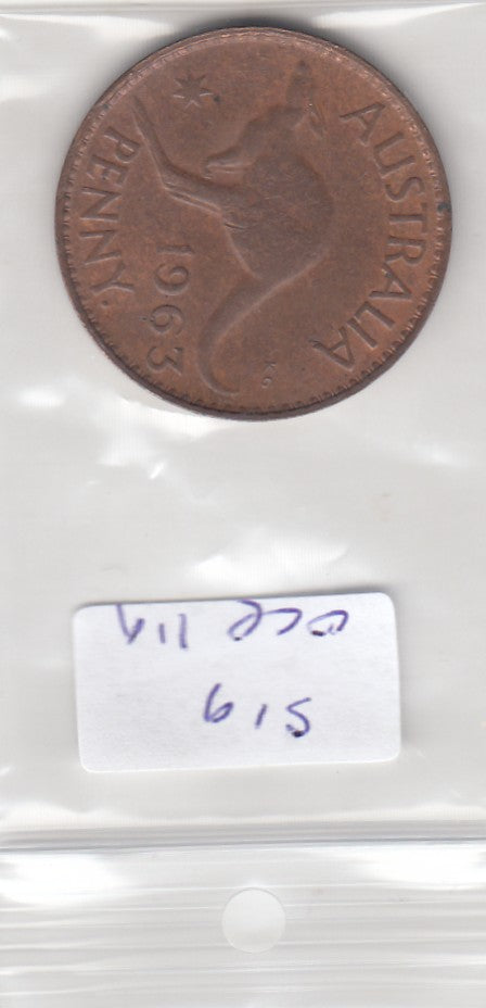 S19-OCE-0119 Australia 1 Penny 1963 P   VF