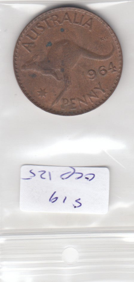 S19-OCE-0125 Australia 1 Penny 1964 P   VF