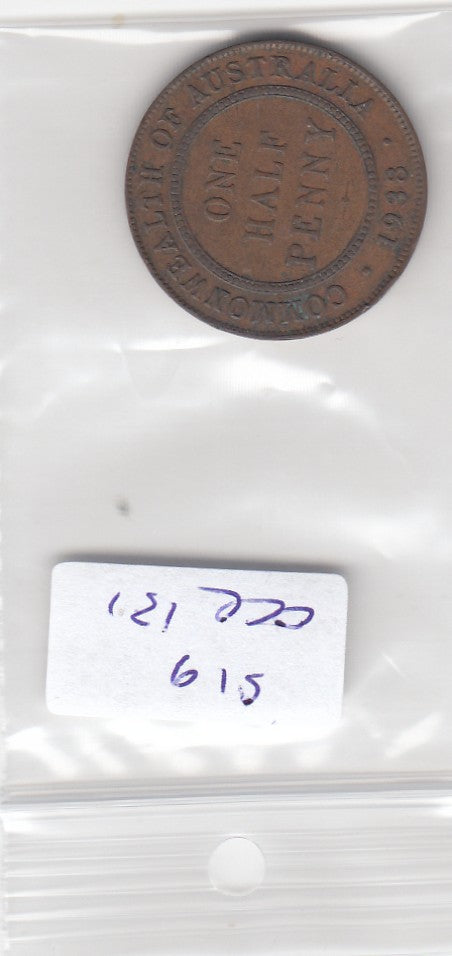 S19-OCE-0131 Australië 1/2 Penny 1938 KM22 ZG