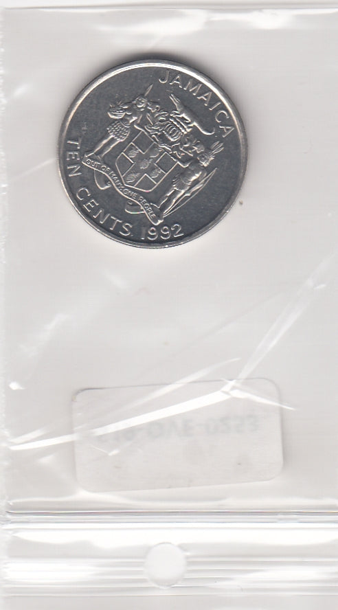 S19-OVE-0253 Jamaica 10 cents 1992  KM146.1 UNC