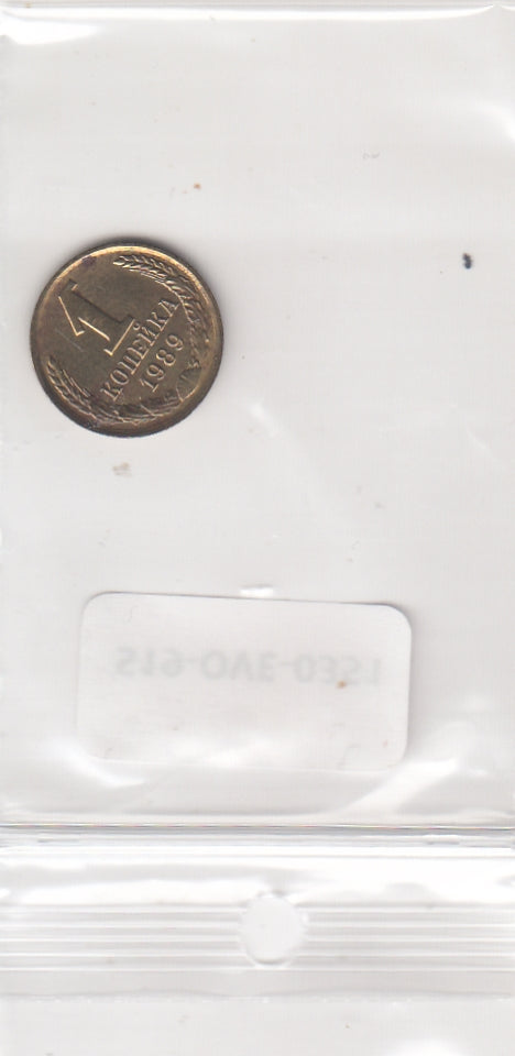 S19-OVE-0351 Russia 1 kopeck 1989  Y126a VF