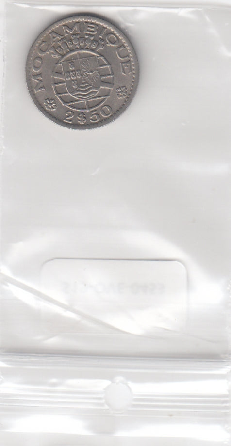 S19-OVE-0453 Mozambique 2 1/2 escusos 1953  KM78 XF