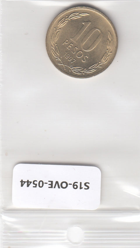 S19-OVE-0544 Chile 10 pesos 1997  KM228 XF/UNC