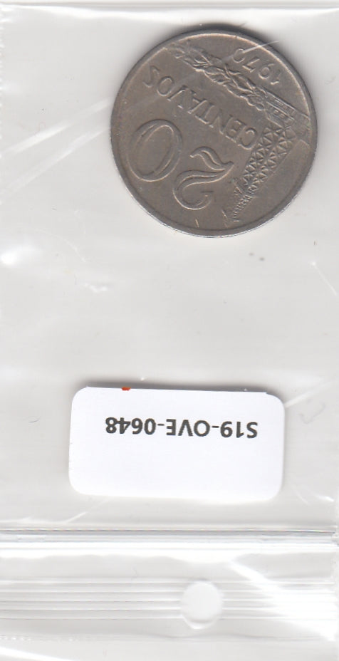 S19-OVE-0648 Brazil 20 Centavos 1970  KM579 VF+