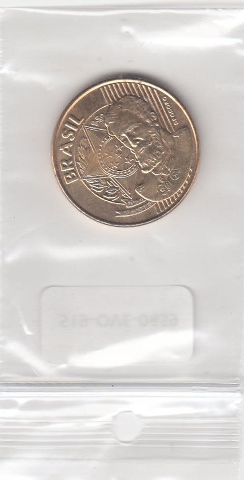 S19-OVE-0659 Brazil 25 Centavos 2002  KM650 UNC