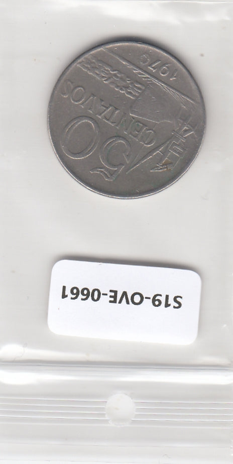 S19-OVE-0661 Brazil 50 Centavos 1970  KM580a VF