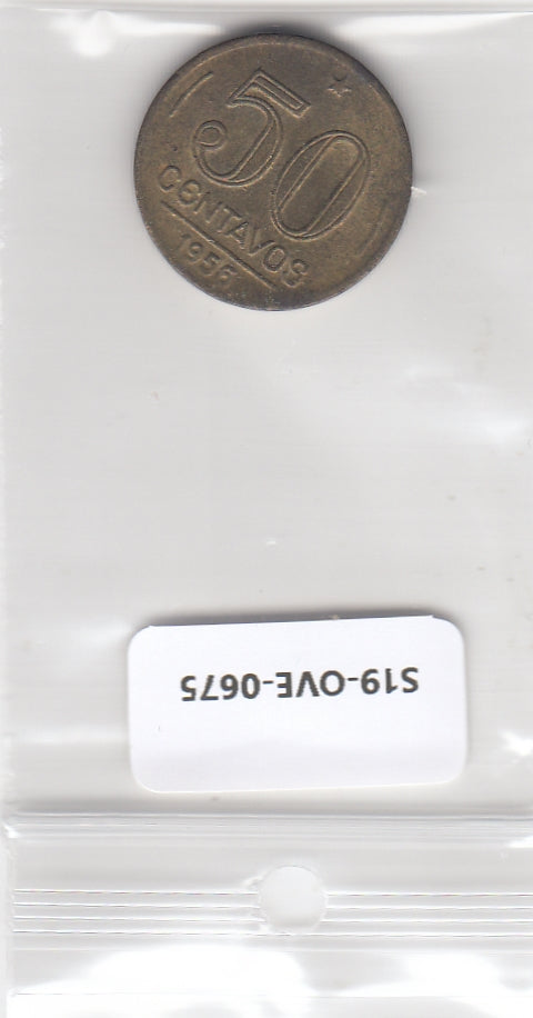 S19-OVE-0675 Brazil 50 Centavos 1956  KM563 VF