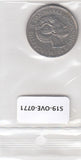 S19-OVE-0771 Denmark 1 Krone 1973  KM862 VF Small Rim!!