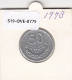 S19-OVE-0779 Poland 50 Groszy 1978  Y48.1 VF with MM Large Date