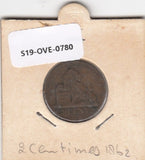S19-OVE-0780 België 2 centiem 1862 KM4.1 FI/ZF Waals