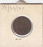 S19-OVE-0781 België 2 centiem 1863 KM4.1 FI Waals