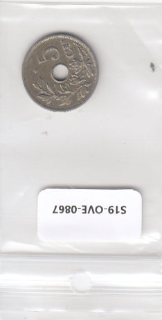 S19-OVE-0867 Belgium 5 Centimes 1931   KM67 VF Vlaams