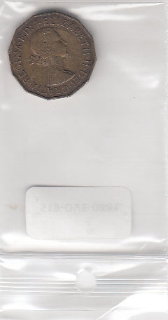 S19-OVE-0881 UK 3 Pence 1955   KM900 VF