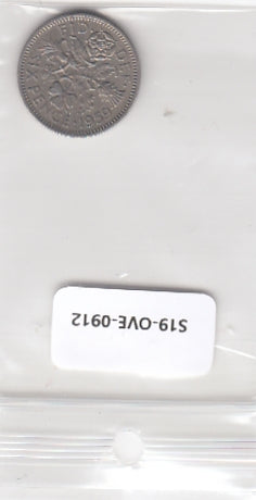 S19-OVE-0912 UK 6 Pence 1959   KM903 VF