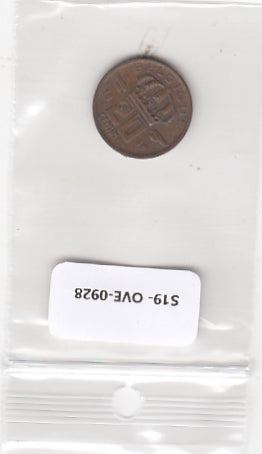 S19-OVE-0928 Belgium 20 centimes 1959  KM146 VF Waals