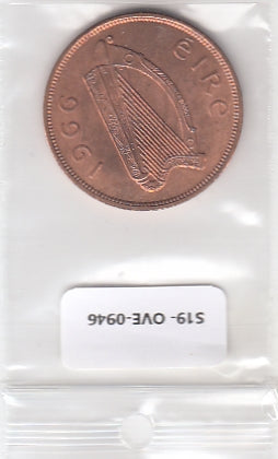 S19-OVE-0946 Ierland 1 Penny 1966 KM11 XF
