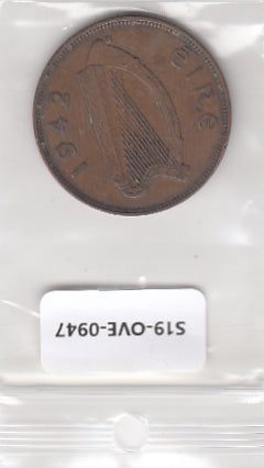 S19-OVE-0947 Ireland 1 Penny 1942  KM11 VF