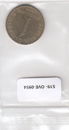 S19-OVE-0954 Austria 1 Schilling 1990  KM2886 VF+