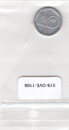 S19-OVE-1106 Tsjechië 20 Haleru 1993 J KM2.1 Z/Pr
