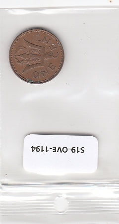 S19-OVE-1194 Barbados 1 cent 1980  KM10 VF