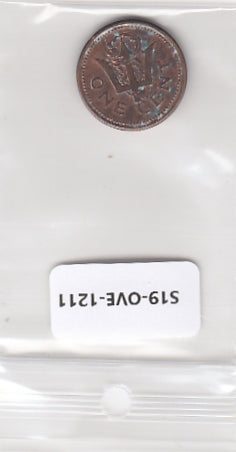 S19-OVE-1211 Barbados 1 cent 1992  KM10a VF/XF