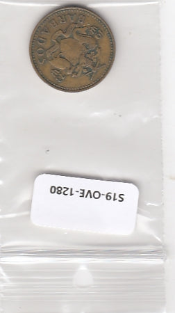 S19-OVE-1280 Barbados 5 Cents 1973  KM11 VF