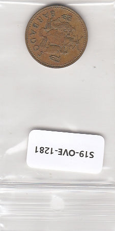 S19-OVE-1281 Barbados 5 Cents 1973  KM11 FI