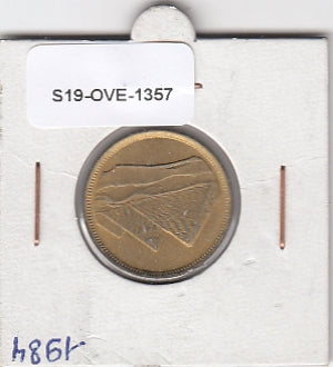 S19-OVE-1357 EGYPT 5 piastres 1984  KM622 XF non shaded